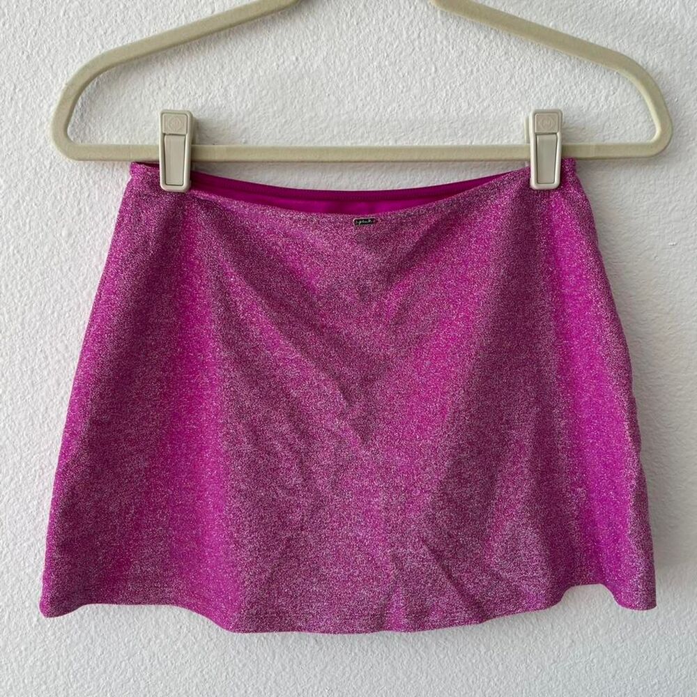 Pink Victoria’s Secret Glitter Mini Skirt Women's S Party Club Fitted Short